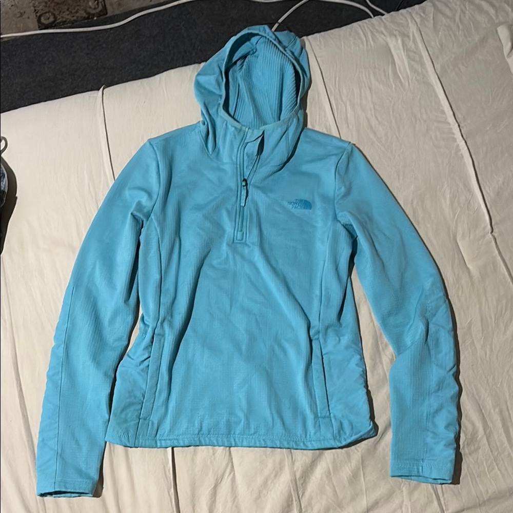 The North Face Sky Blue Half-Zip Hoodie